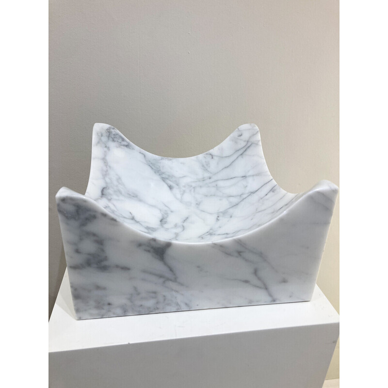 Vintage marble bowl "Paros L" by Enzo Mari, 1964