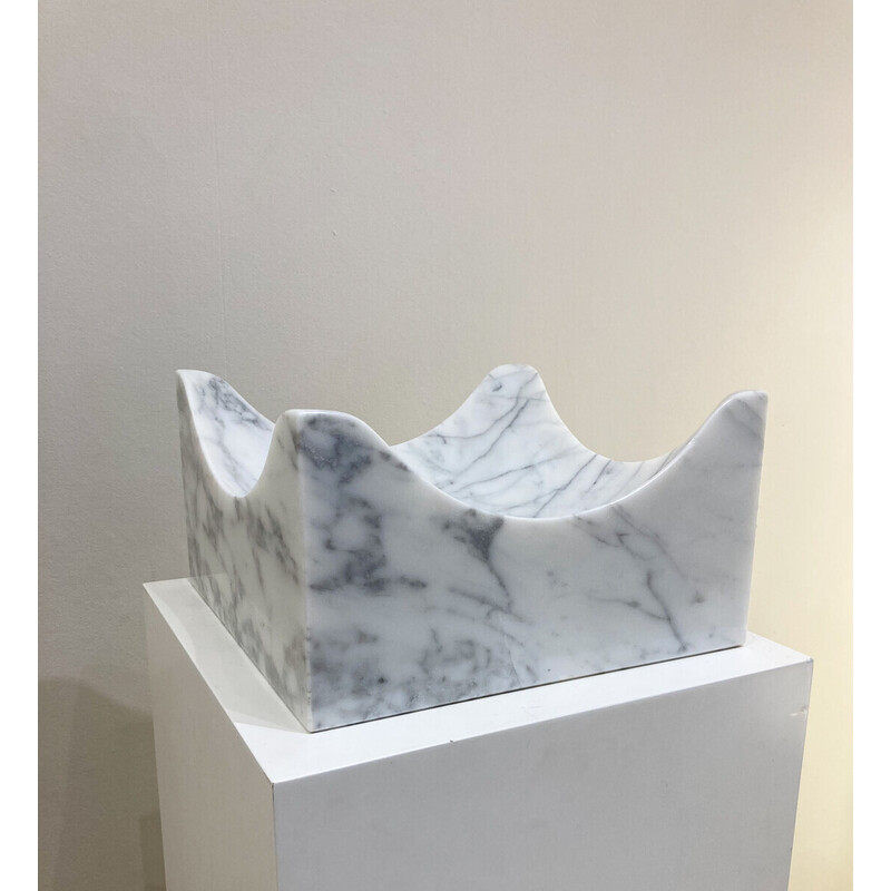 Vintage marble bowl "Paros L" by Enzo Mari, 1964