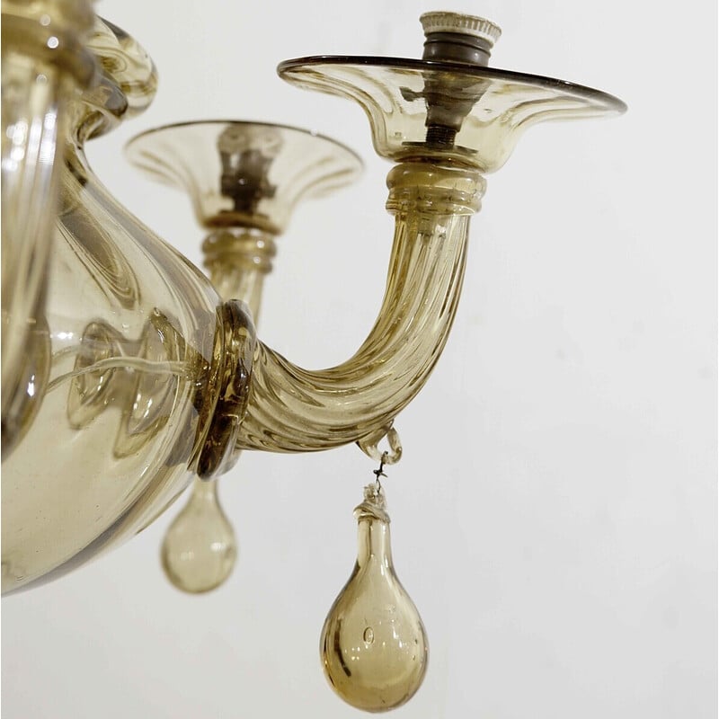 Lampadario vintage in vetro di Murano