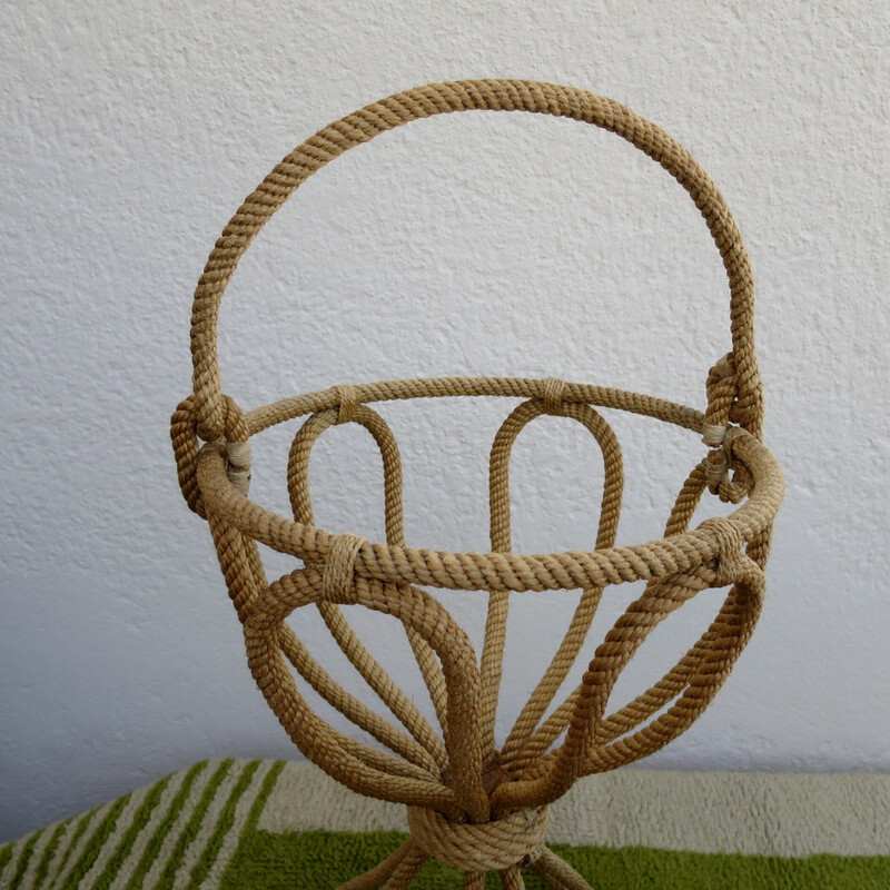 Vintage rope plant holder, 1950