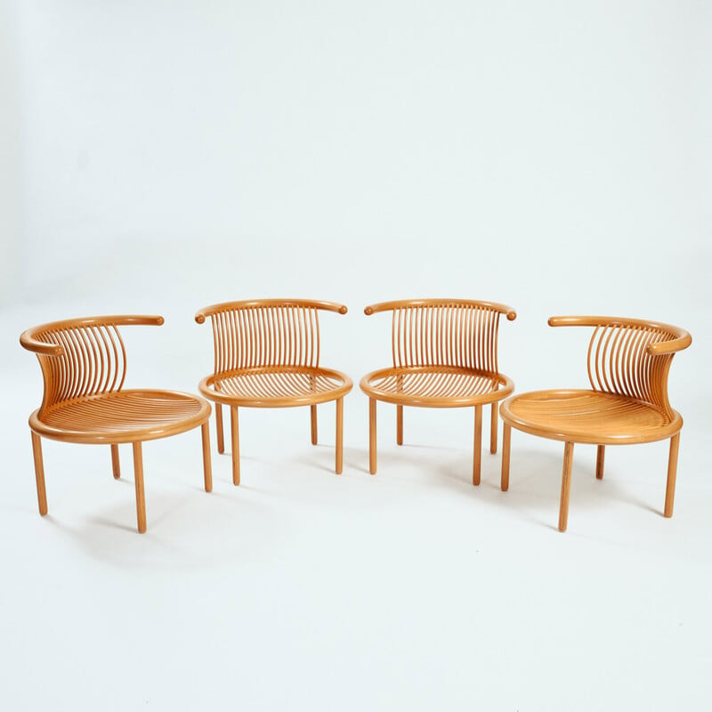 Set of 4 vintage Circo armchairs by Herbert Ohl for Lübke, Germany 1980s