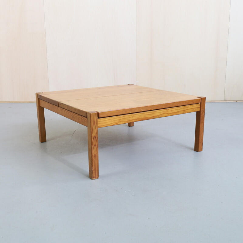Table basse vintage en bois de pin par Imari Tapiovaara, 1960s
