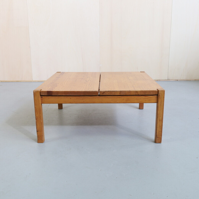 Table basse vintage en bois de pin par Imari Tapiovaara, 1960s