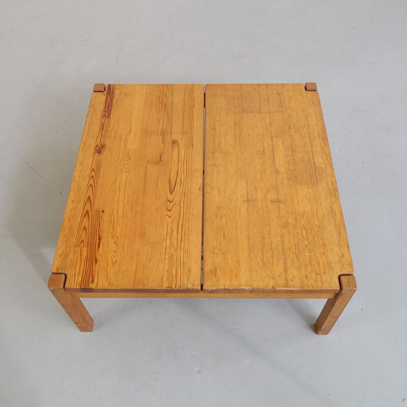 Vintage coffee table in pinewood by Imari Tapiovaara, 1960s