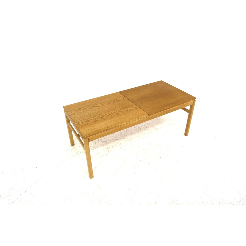 Scandinavian vintage oakwood coffee table "Casino" by Tingströms, Sweden 1960