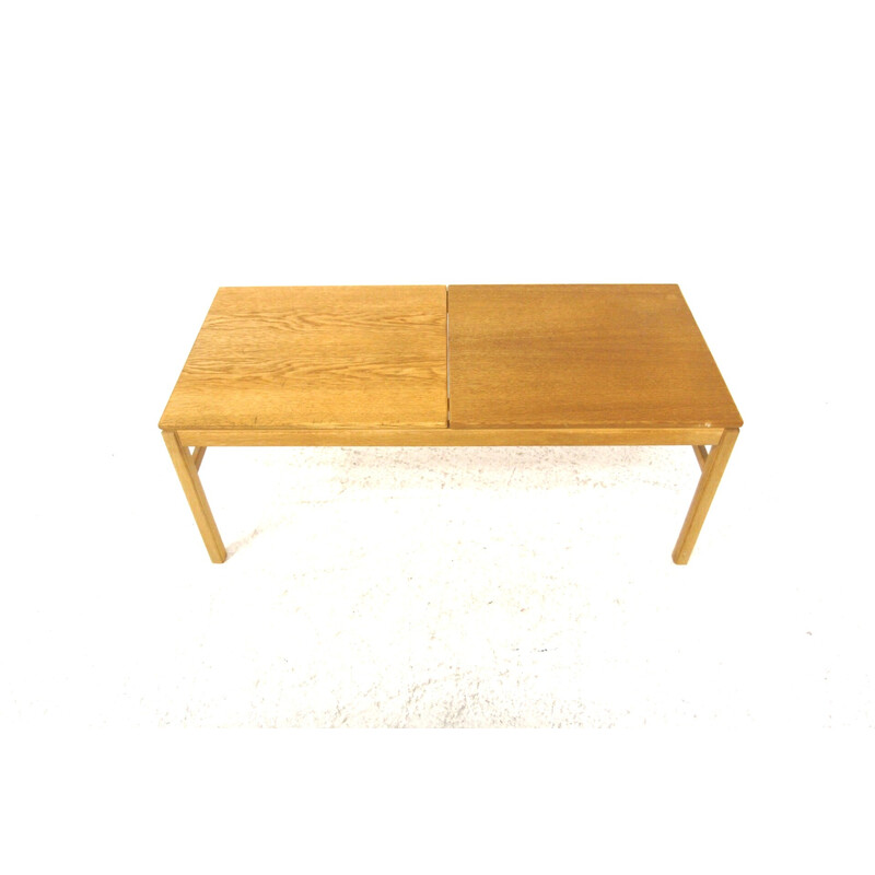 Scandinavian vintage oakwood coffee table "Casino" by Tingströms, Sweden 1960