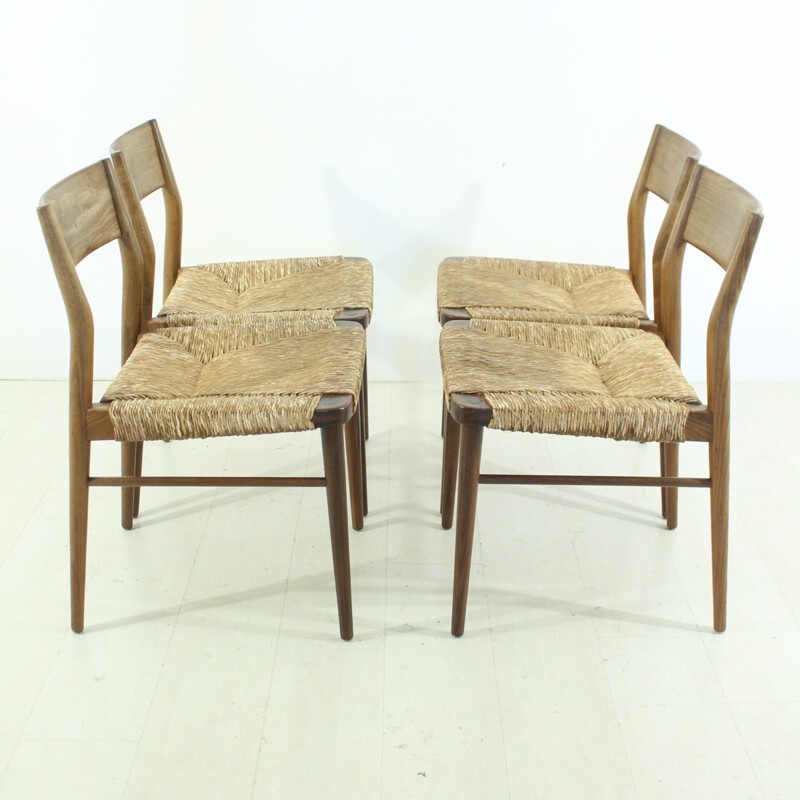 Set of 4 danish vintage teak chairs - 1960s