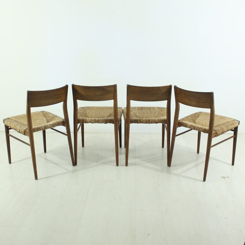 Ensemble de 4 chaises vintage danoises en teck - 1960