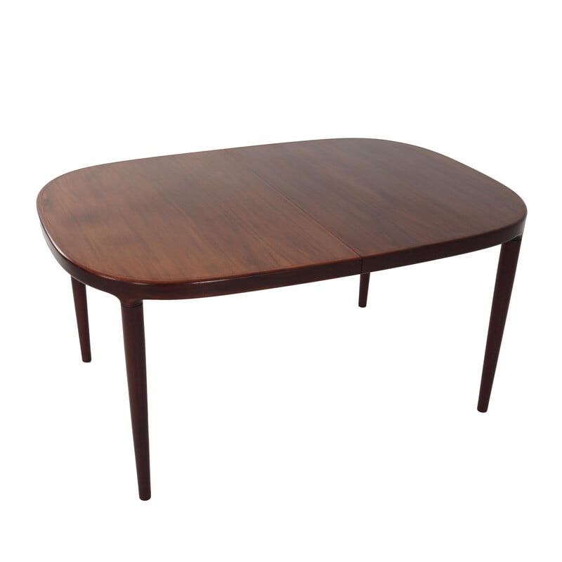 Vintage oval table with rosewood veneer, 1970s