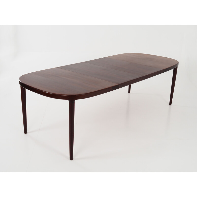 Vintage oval table with rosewood veneer, 1970s