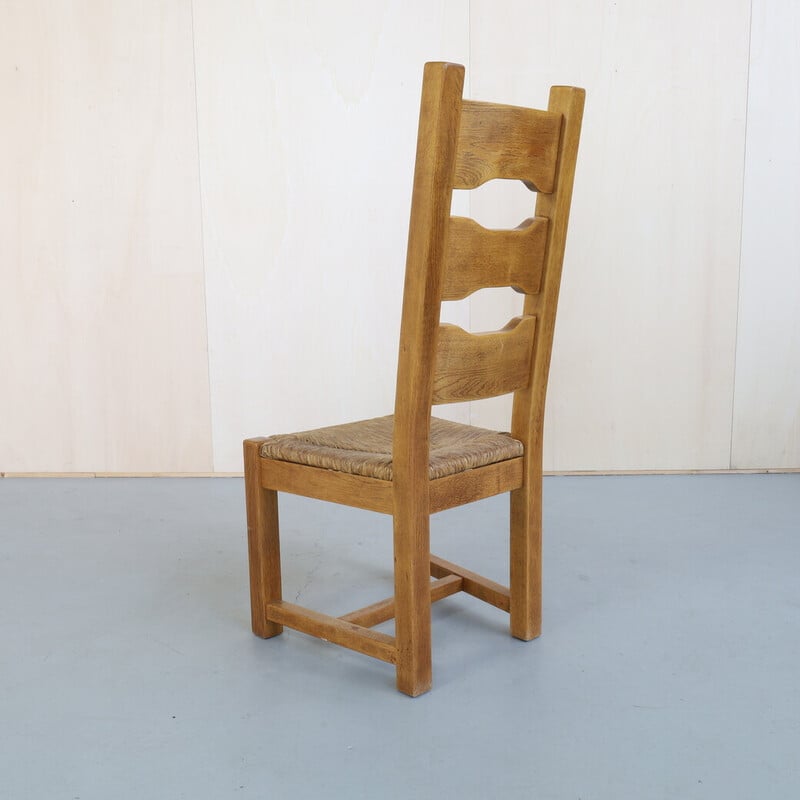 Set of 4 vintage Brutalist dining chairs, 1970s