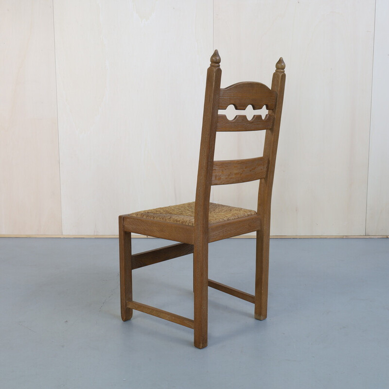 Ensemble de 6 chaises de salle à manger vintage Brutalist par De Puydt