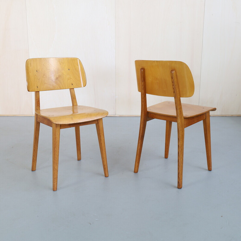 Pair of vintage Irene chairs by Dirk L. Braakman for Ums Pastoe, 1948