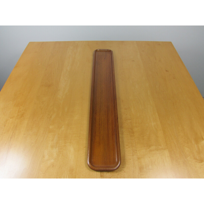 Vintage solid teak tray by Karl Holmberg, Sweden 1960