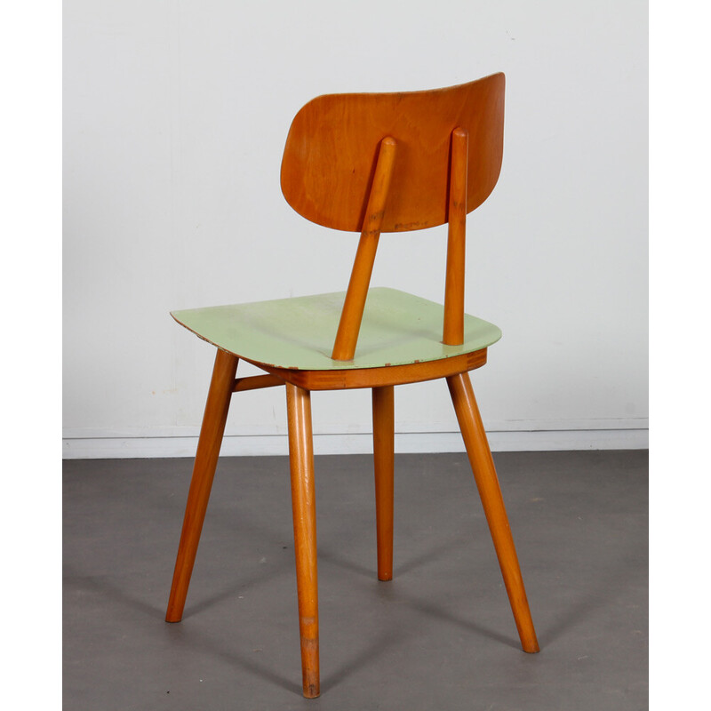 Set van 3 vintage houten stoelen van Ton, Tsjechië 1960