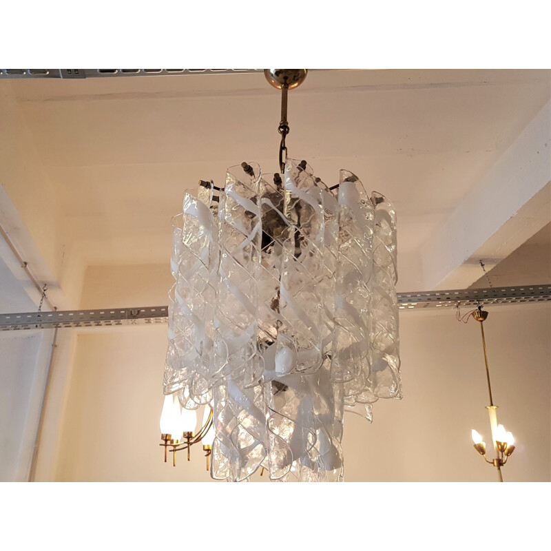 Murano glass chandelier produced by Mazzega - 1960s