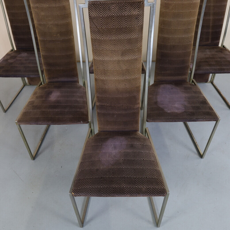Set of 6 dining chairs by Maison Jansen