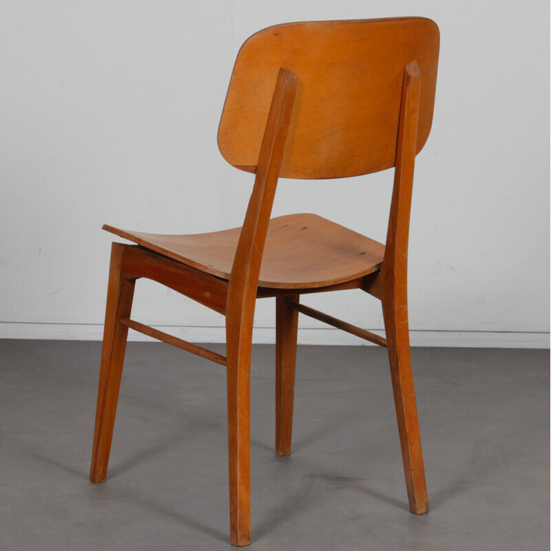 Set of 4 vintage wooden chairs by Ton, Czech Republic 1960s