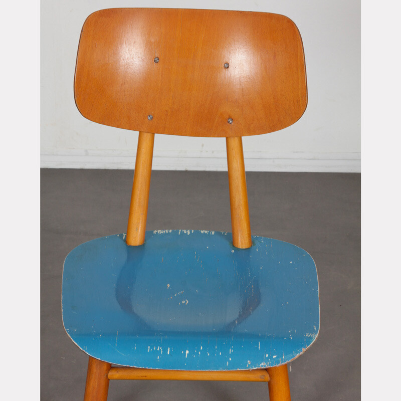 Vintage houten stoel van Ton, Tsjechië 1960
