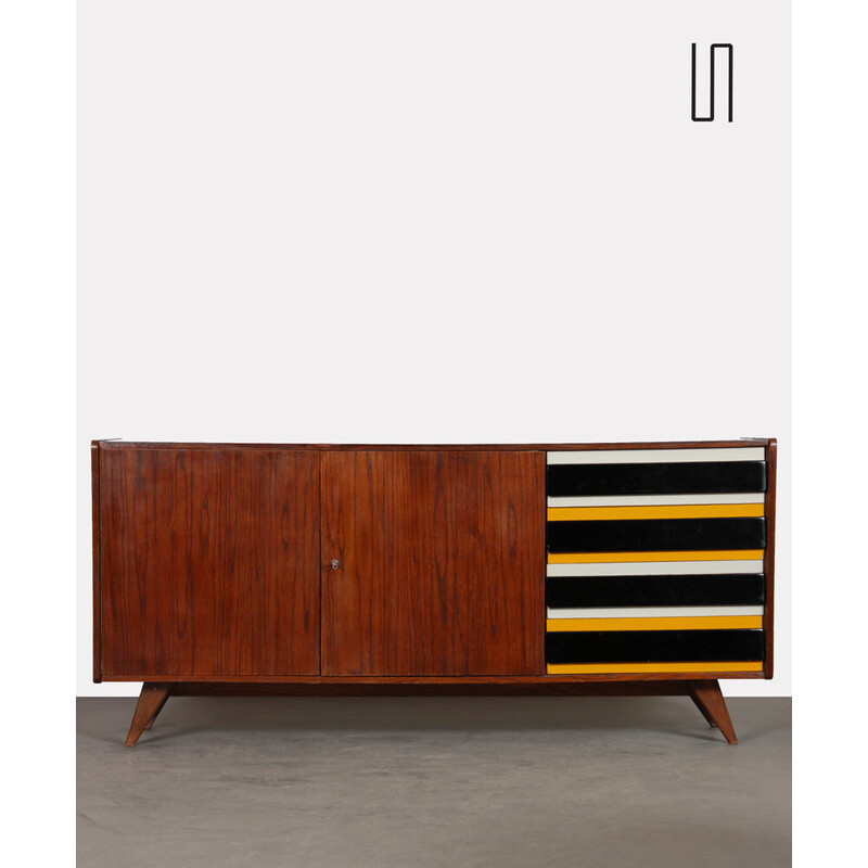 Vintage eiken U-460 dressoir van Jiroutek voor Interier Praha, Tsjechië 1960