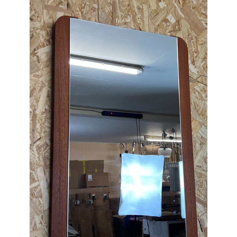 Vintage teak wall mirror, Denmark 1960