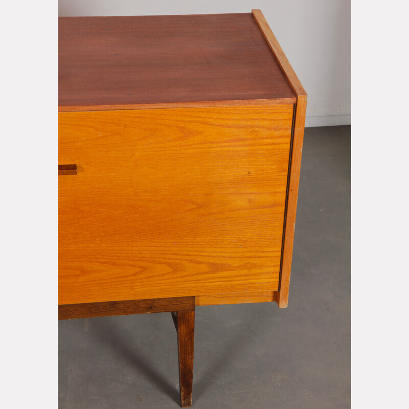 Vintage ashwood and mahogany sideboard by Frantisek Mezulanik for Up Zavody, 1960s