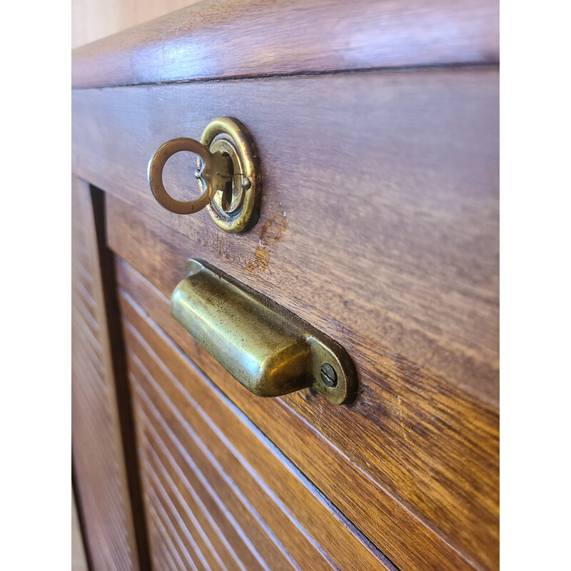 Encuadernadora de madera vintage para cortinas, 1950