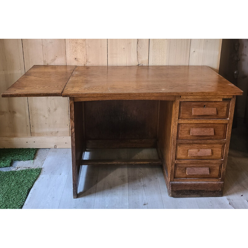 Vintage-Schreibtisch aus Eiche, Frankreich 1950