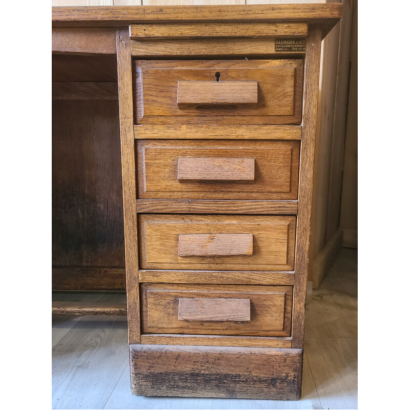 Vintage oakwood desk, France 1950