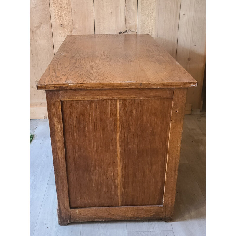 Vintage oakwood desk, France 1950