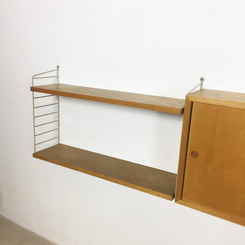 Swedish ash wall unit by Nisse Strinning for String - 1960s