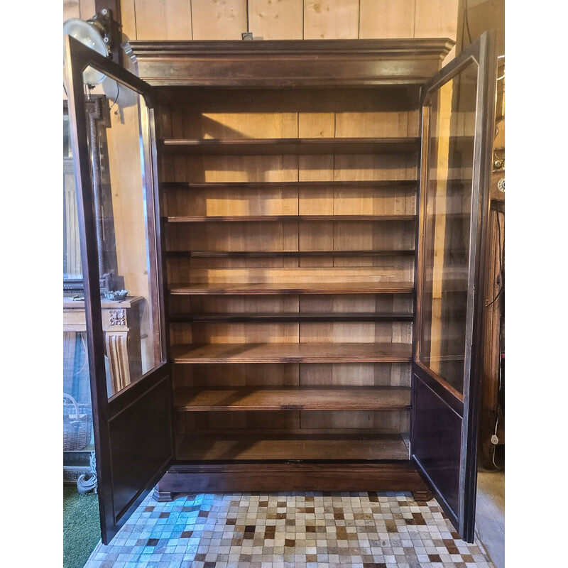 Vintage bookcase in rosewood and oakwood veneer