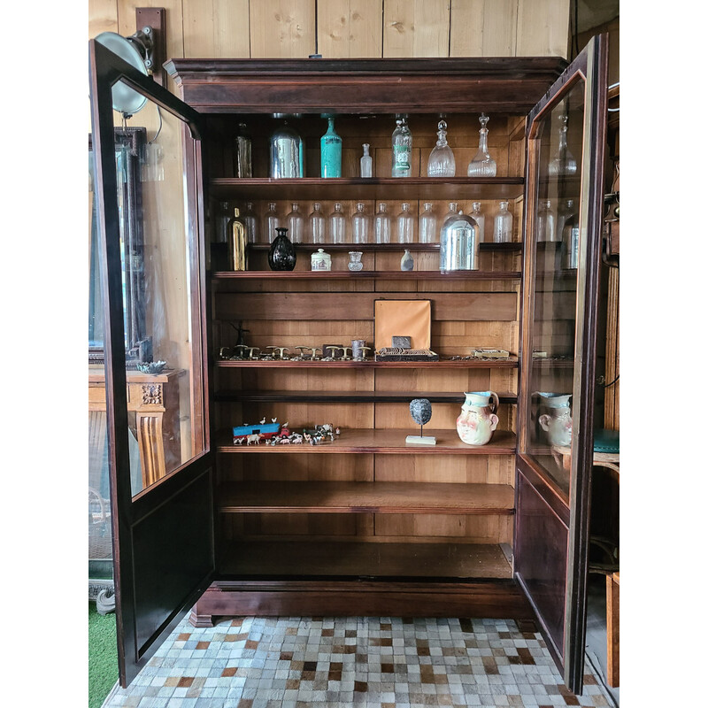 Vintage bookcase in rosewood and oakwood veneer
