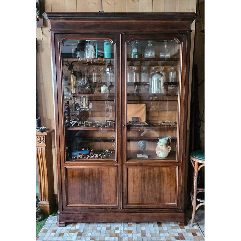 Librería vintage de palisandro y chapa de roble