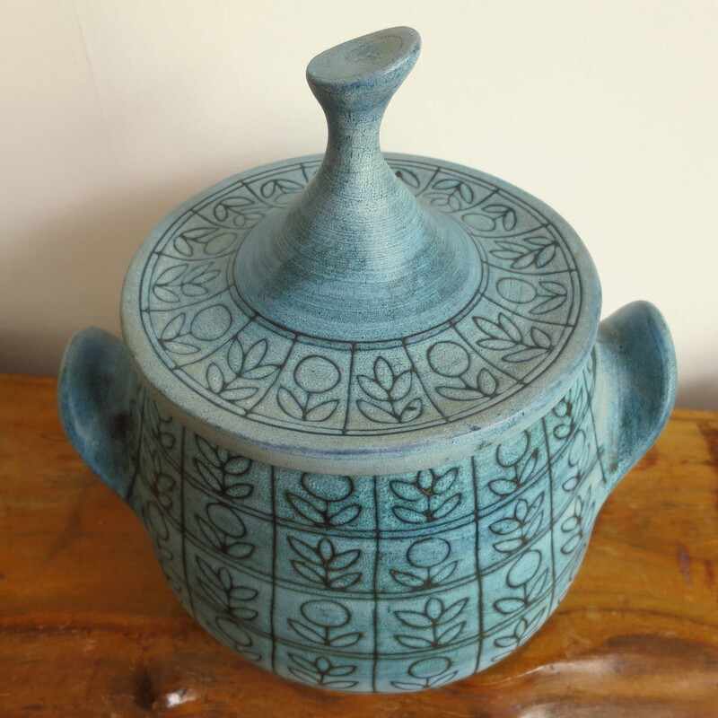 Vintage ceramic pot by Jean de Lespinasse, France 1950