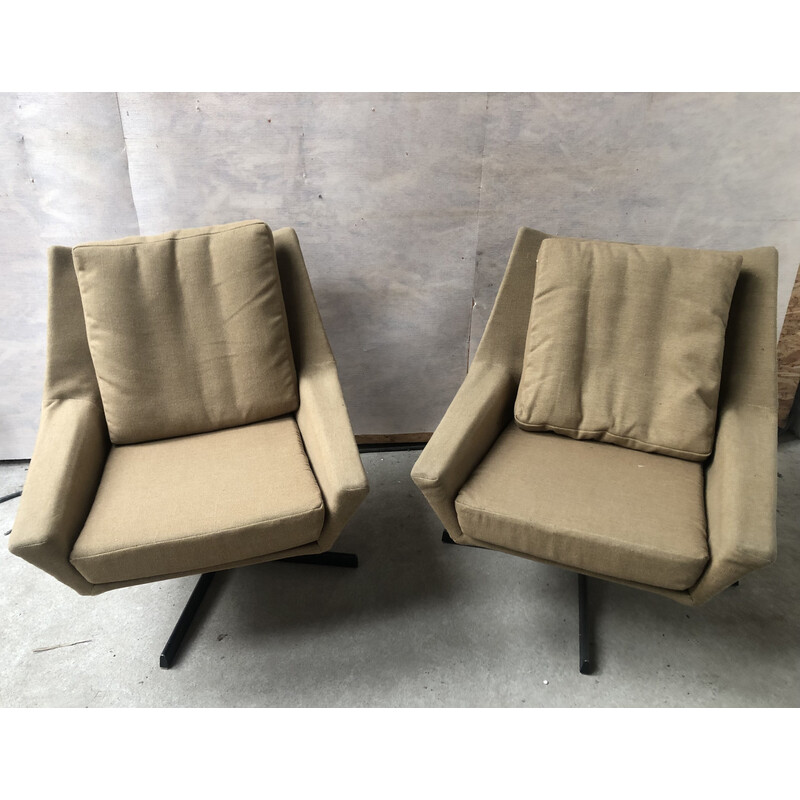 Paire de fauteuils lounge vintage de W. Knoll, 1960