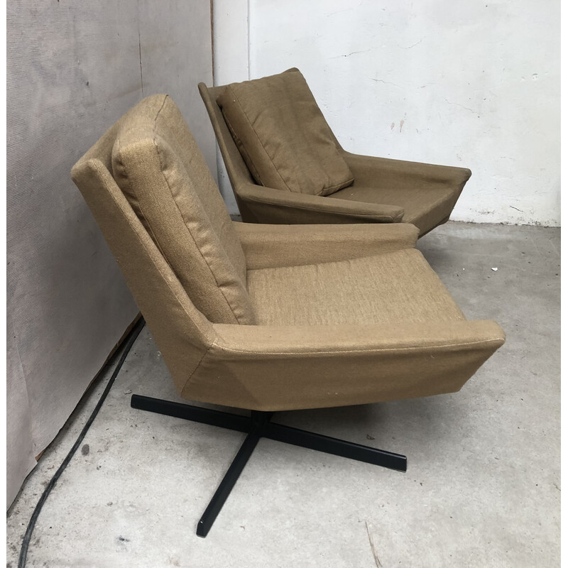 Paire de fauteuils lounge vintage de W. Knoll, 1960