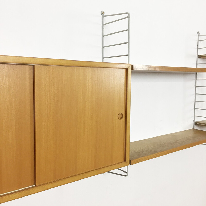 Swedish ash wall unit by Nisse Strinning for String - 1960s