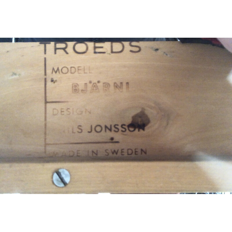 Bjärni vintage teakhouten aanbouwtafel van Niels Jonsson voor Troeds, Zweden