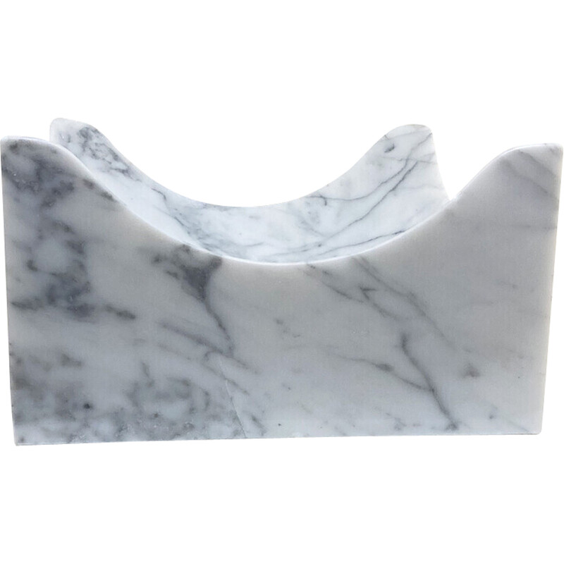 Vintage marble bowl "Paros L" by Enzo Mari, 1964