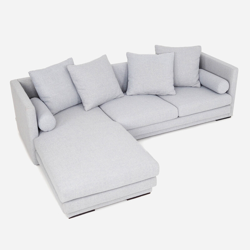 Vintage Scandinavian corner sofa Malmo in dove grey