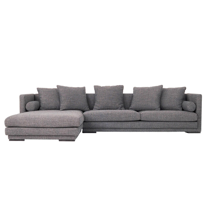 Vintage Scandinavian corner sofa Malmo in grey melange