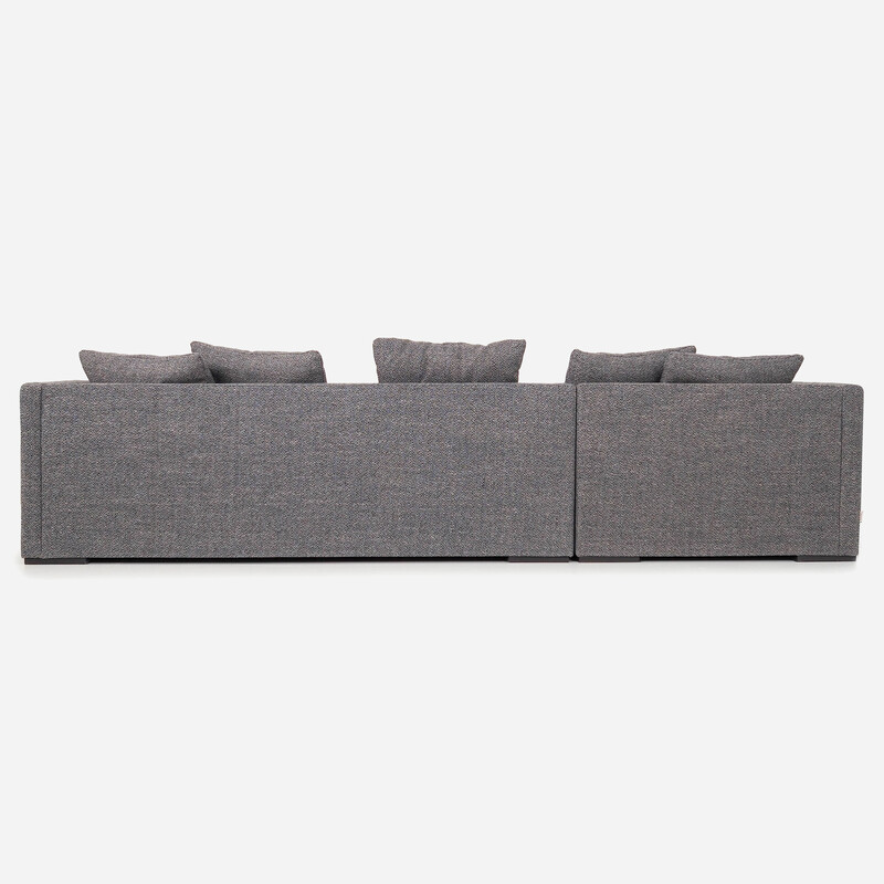 Vintage Scandinavian corner sofa Malmo in grey melange