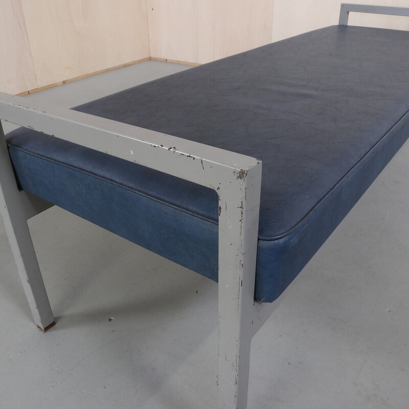 Vintage industrial waiting room bench