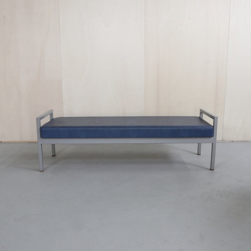 Vintage industrial waiting room bench