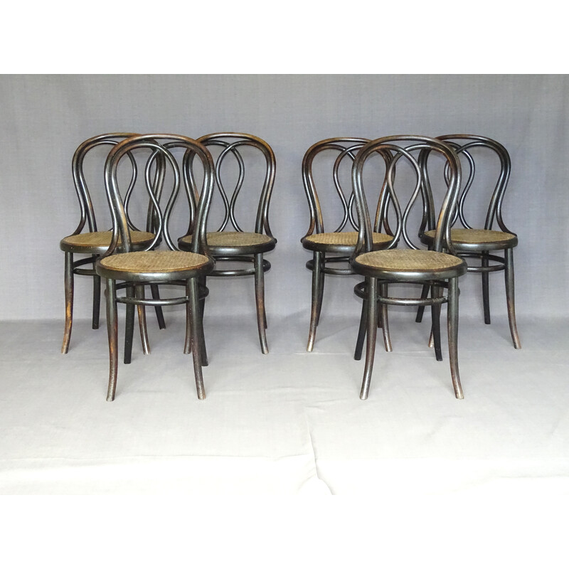 Lot de 6 chaises vintage N°29/14 par Thonet, 1885