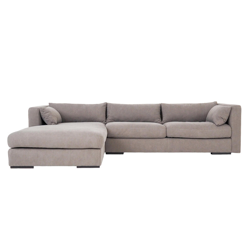 Vintage Scandinavian corner sofa Stockholm in grey