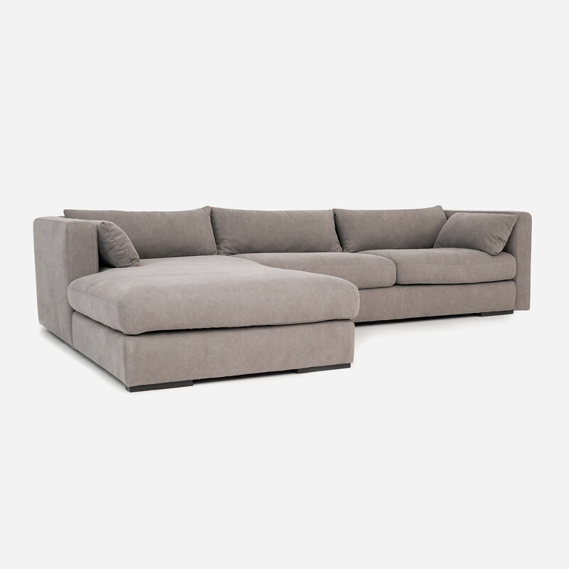 Vintage Scandinavian corner sofa Stockholm in grey