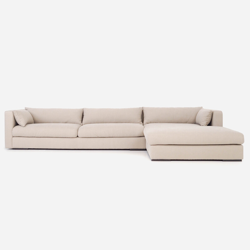 Divano angolare scandinavo vintage Stockholm in beige