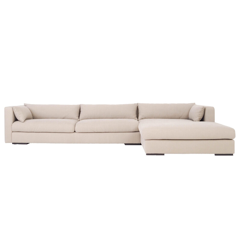 Vintage Scandinavian corner sofa Stockholm in beige